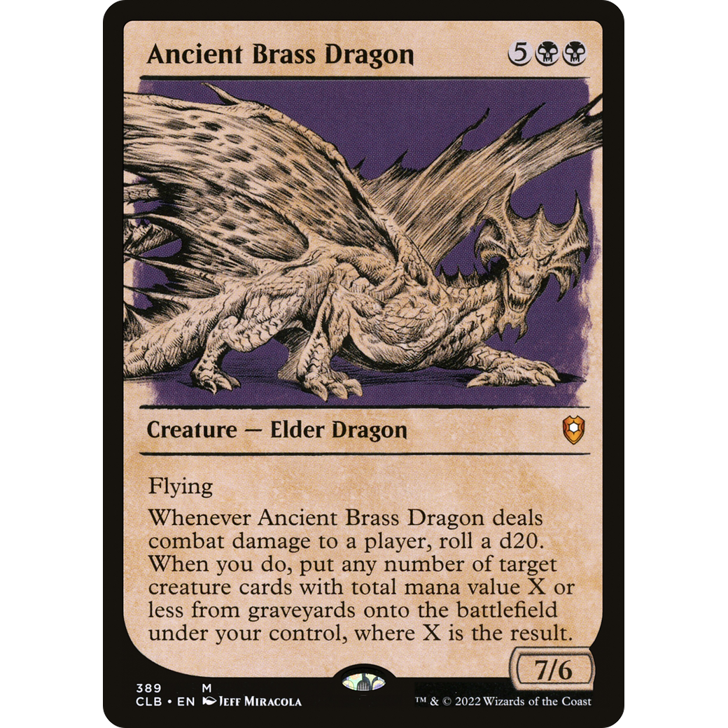 Ancient Brass Dragon (CLB-389) - Commander Legends: Battle for Baldur's Gate: (Showcase) Foil