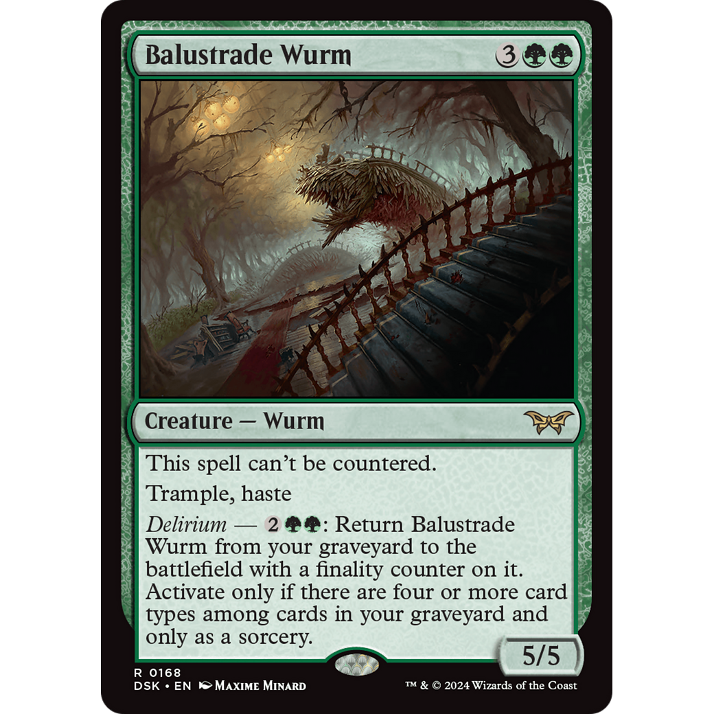 Balustrade Wurm (DSK-168) - Duskmourn: House of Horror Foil