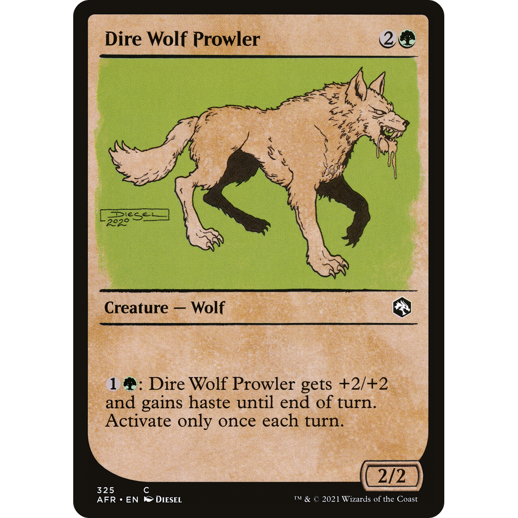 Dire Wolf Prowler (Showcase) (AFR-325) - Adventures in the Forgotten Realms: (Showcase) Foil