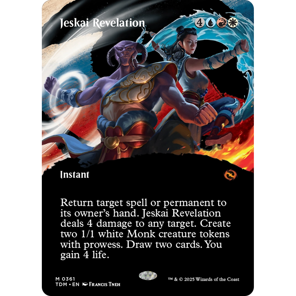 Jeskai Revelation (TDM-361) - Tarkir: Dragonstorm: (Showcase) (Borderless) Foil