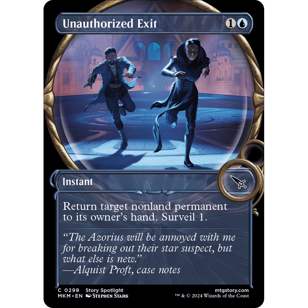 Unauthorized Exit (MKM-298) - Murders at Karlov Manor: (Showcase) Foil