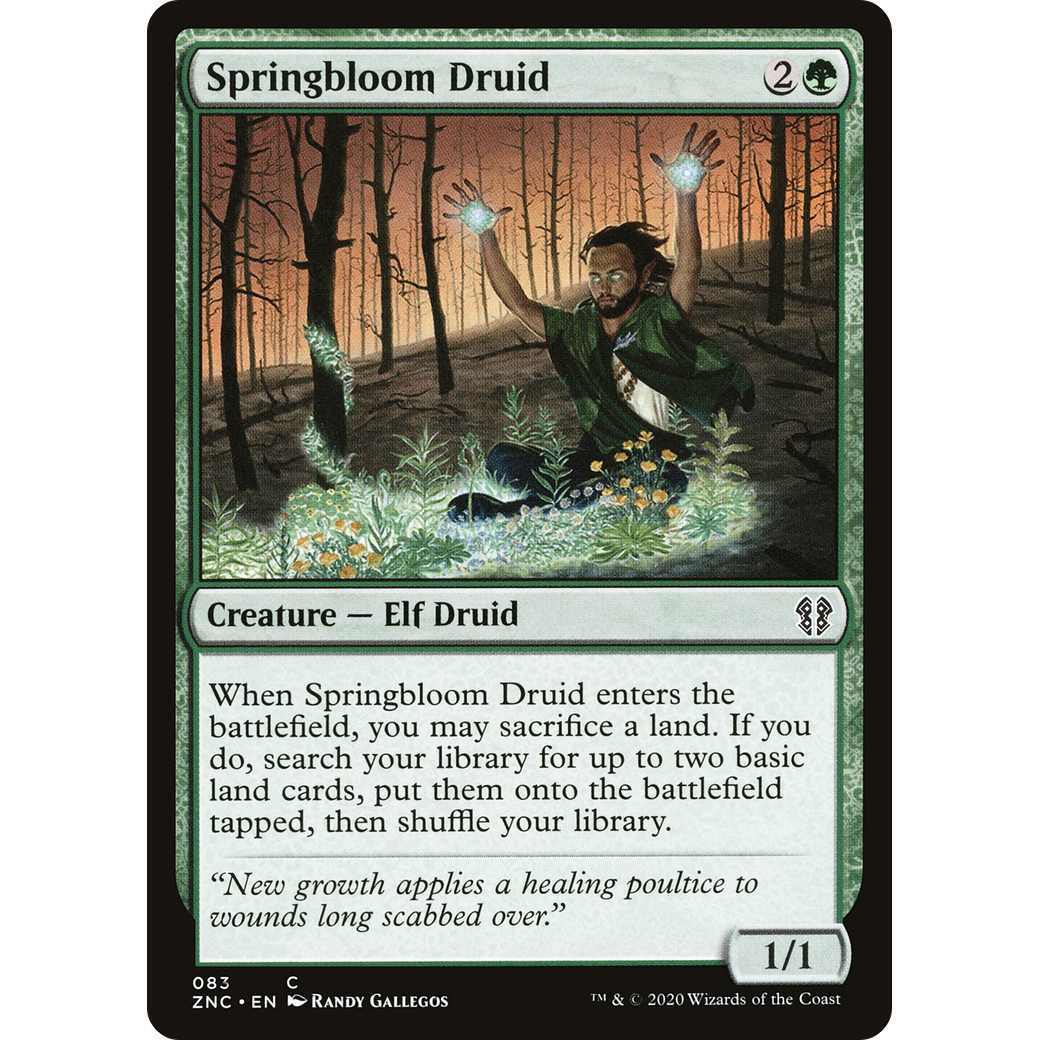 Springbloom Druid (ZNC-083) - Zendikar Rising Commander