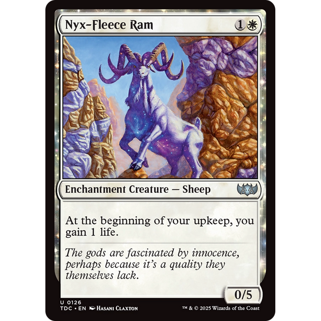 Nyx-Fleece Ram (TDC-126) - Commander: Tarkir: Dragonstorm: (enchantment)