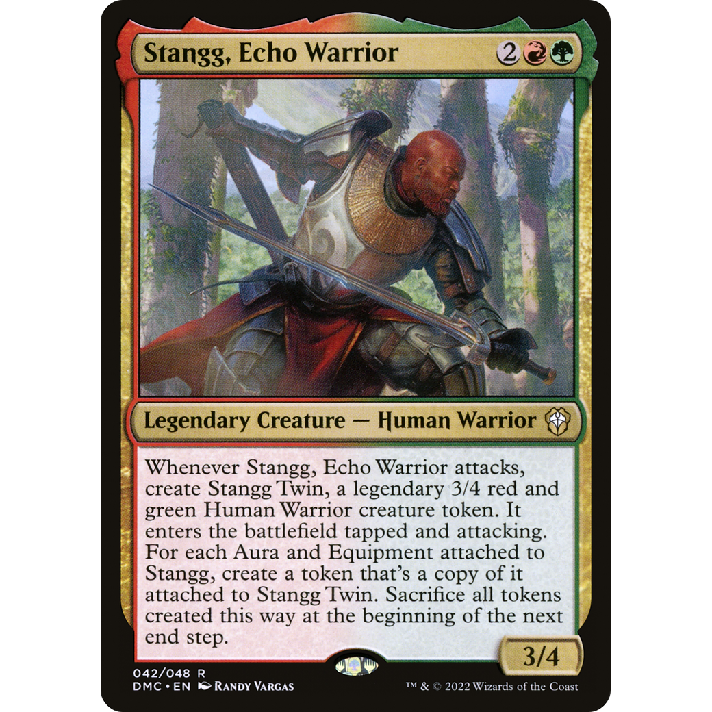 Stangg, Echo Warrior (DMC-042) - Dominaria United Commander Foil