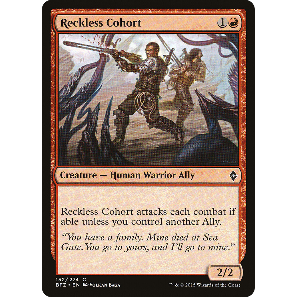 Reckless Cohort (BFZ-152) - Battle for Zendikar