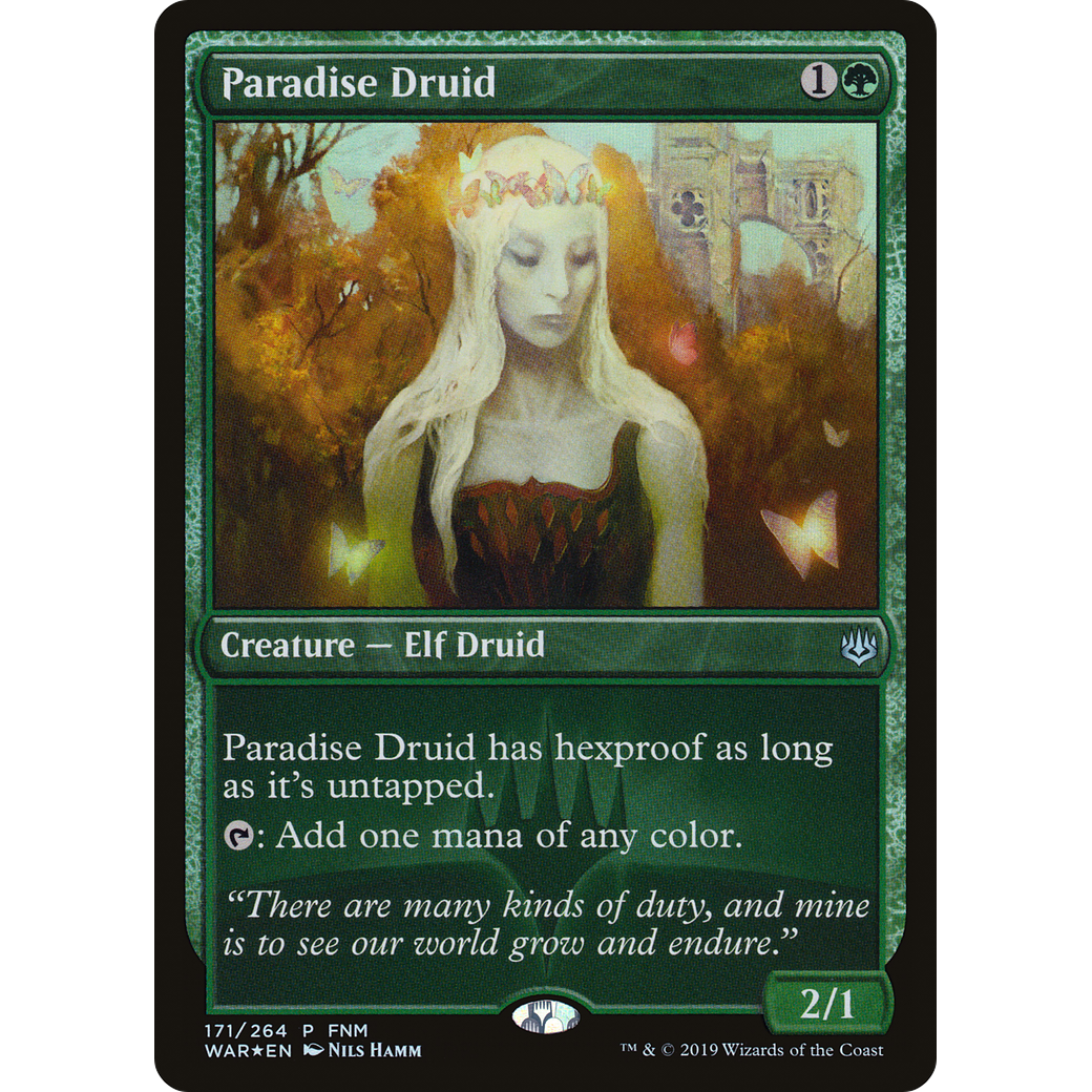 Paradise Druid (FNM-171) - War of the Spark Promos Foil