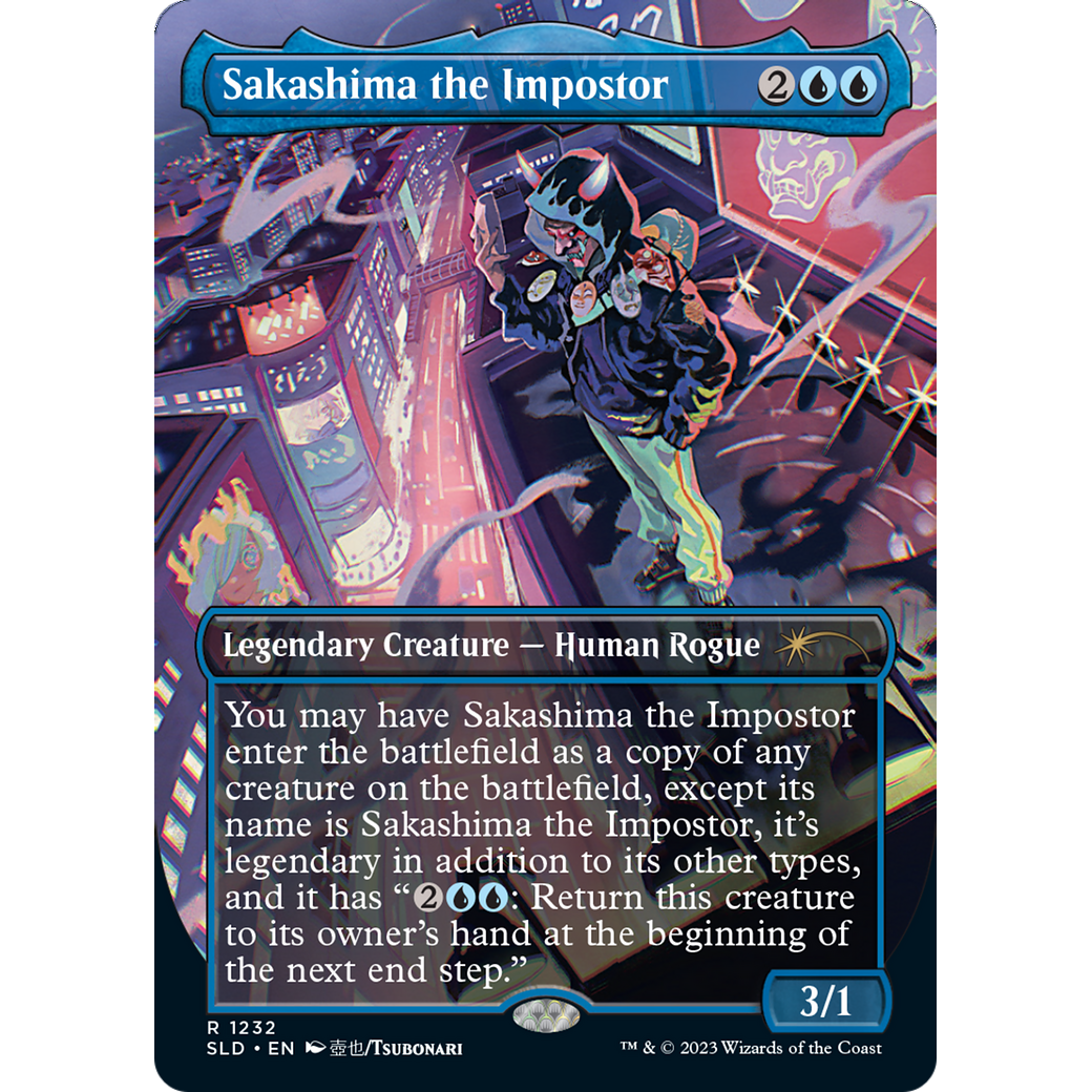 Sakashima the Impostor (SLD-1232) - Secret Lair Drop (Borderless) Foil