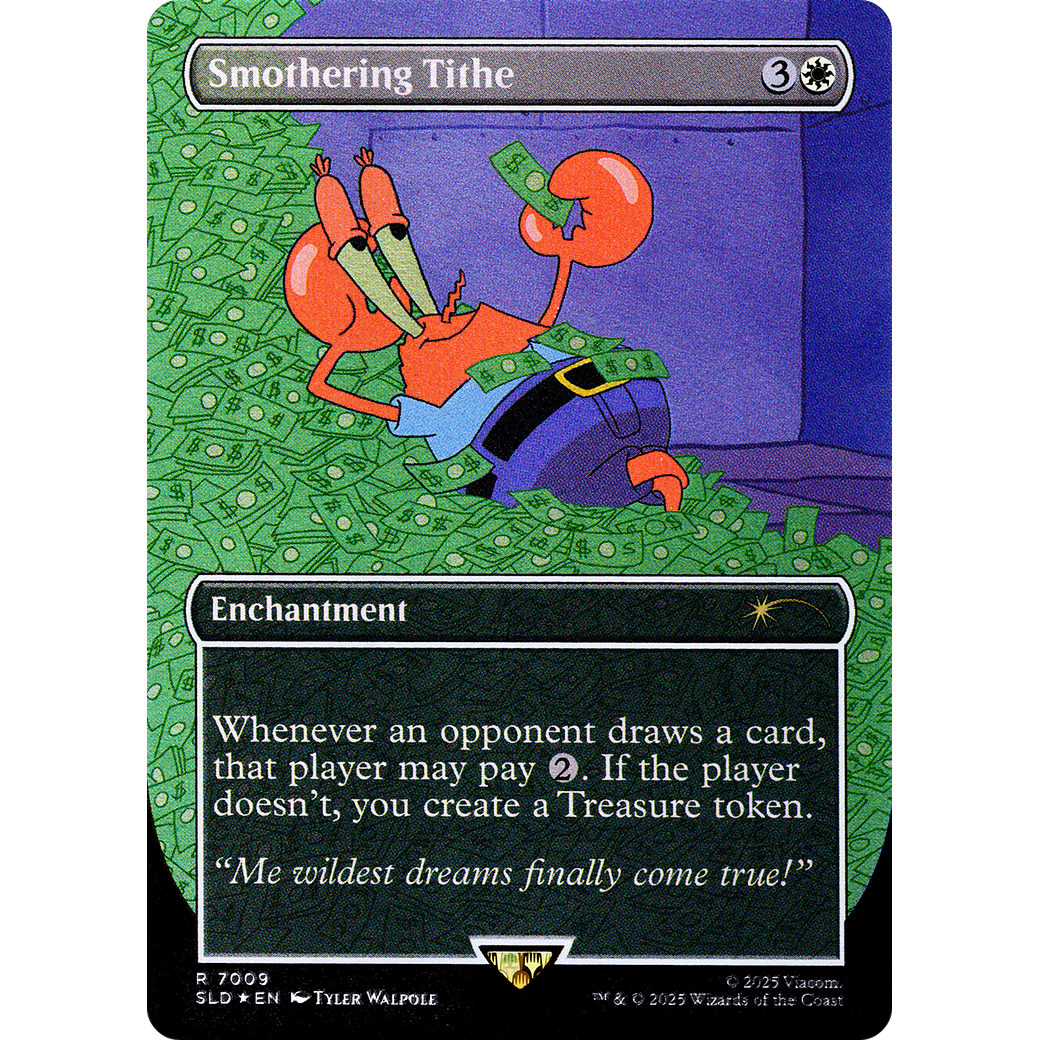 Smothering Tithe (7009) (Rainbow Foil) (SLD-7009) - Secret Lair Drop (Borderless) Foil