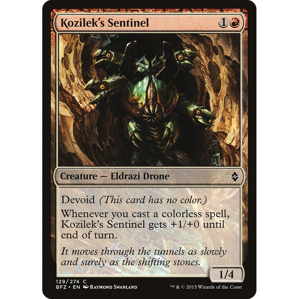Kozilek's Sentinel (BFZ-129) - Battle for Zendikar: (devoid)