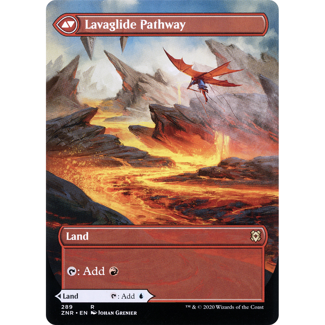 Riverglide Pathway (Borderless) (ZNR-289) - Zendikar Rising: (Showcase) (Borderless)
