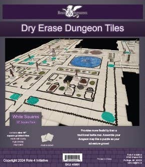 Dry Erase Dungeon Tiles, various colors, shapes, and sizes: Earthtone / Five 10" & Sixteen 5" Squares