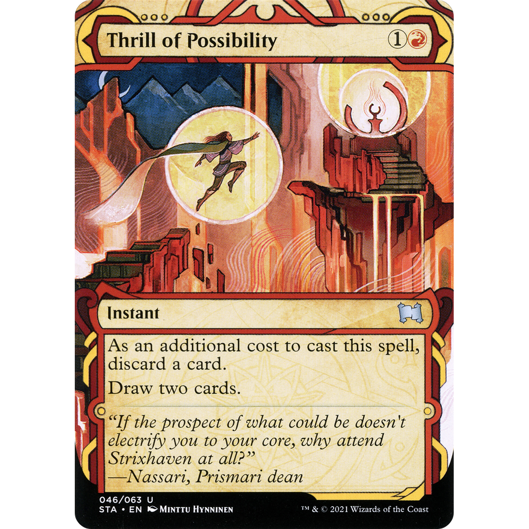 Thrill of Possibility (STA-046) - Strixhaven Mystical Archive: (Showcase) (Borderless) Foil