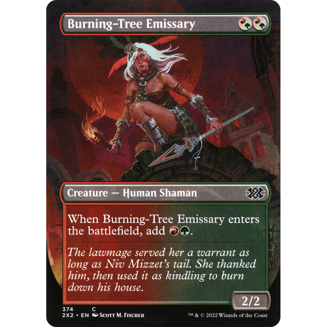 Burning-Tree Emissary (Borderless) (2X2-374) - Double Masters 2022 (Borderless)