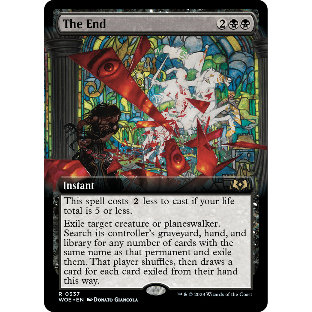 The End (WOE-337) - Wilds of Eldraine: (Extended Art) Foil