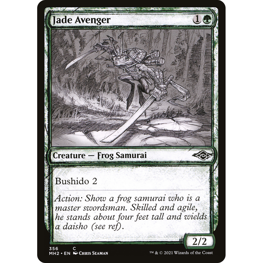 Jade Avenger (Showcase) (MH2-356) - Modern Horizons 2: (Showcase) Foil