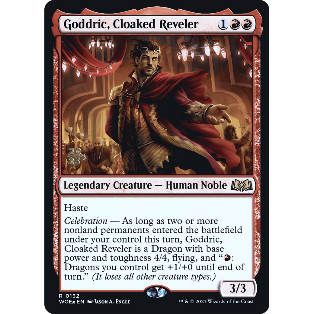 Goddric, Cloaked Reveler (PRE-132S) - Wilds of Eldraine Promos Foil