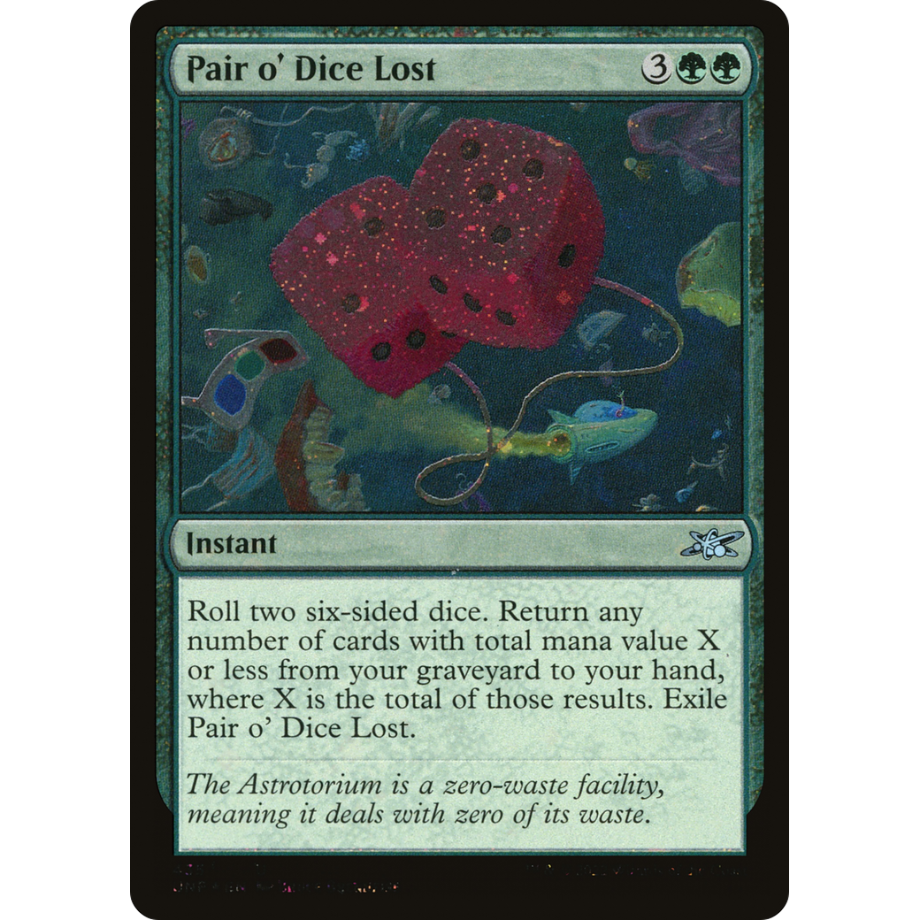 Pair o' Dice Lost (Galaxy Foil) (UNF-435) - Unfinity Foil