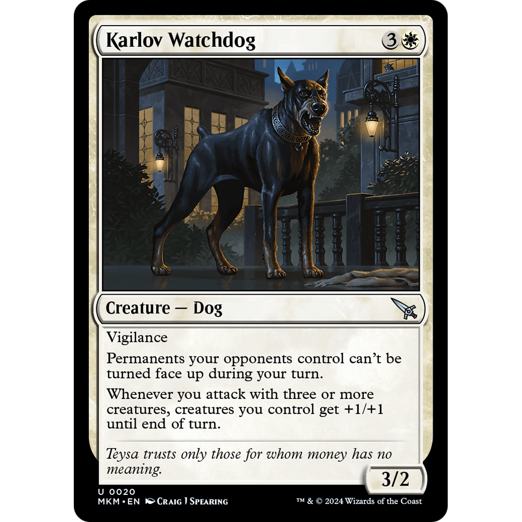 Karlov Watchdog (MKM-020) - Murders at Karlov Manor Foil