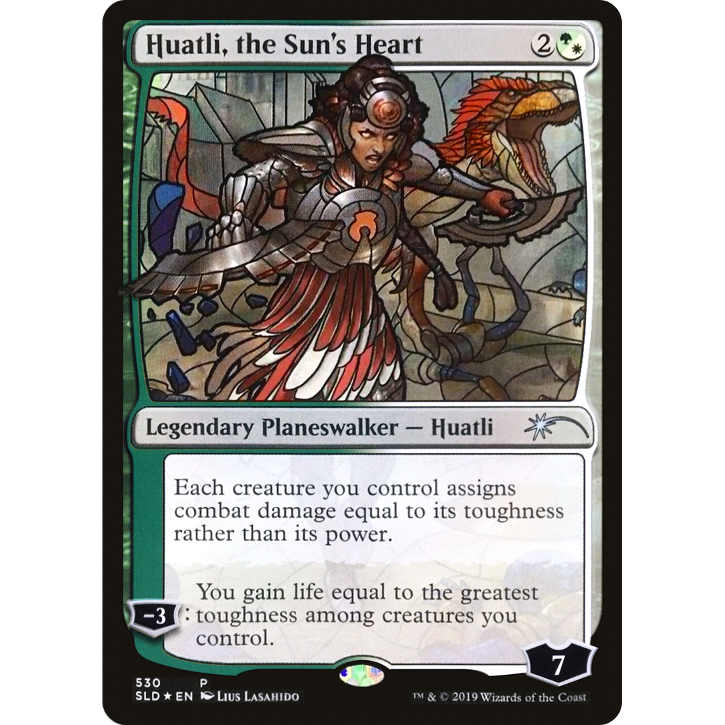 Huatli, the Sun's Heart (Stained Glass) (SLD-530) - Secret Lair Drop Foil