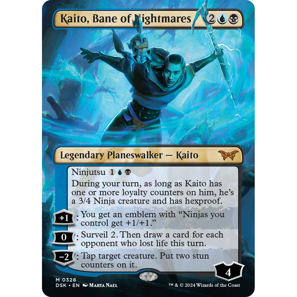 Kaito, Bane of Nightmares (DSK-328) - Duskmourn: House of Horror (Borderless) Foil