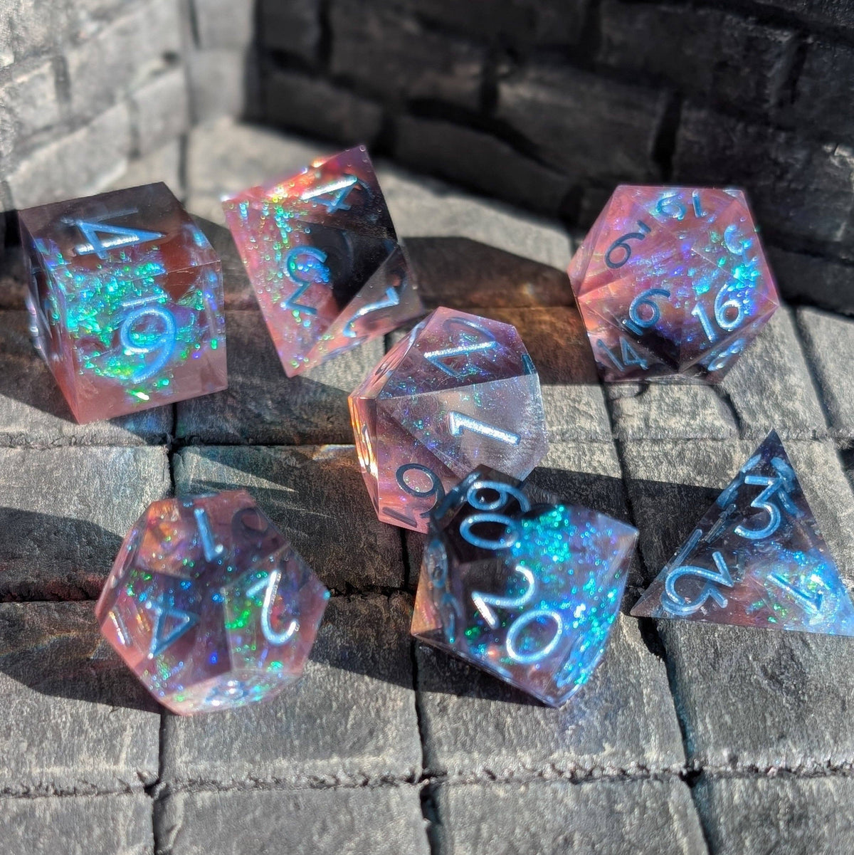 Opalflare 7-Piece Polyhedral Dice Set