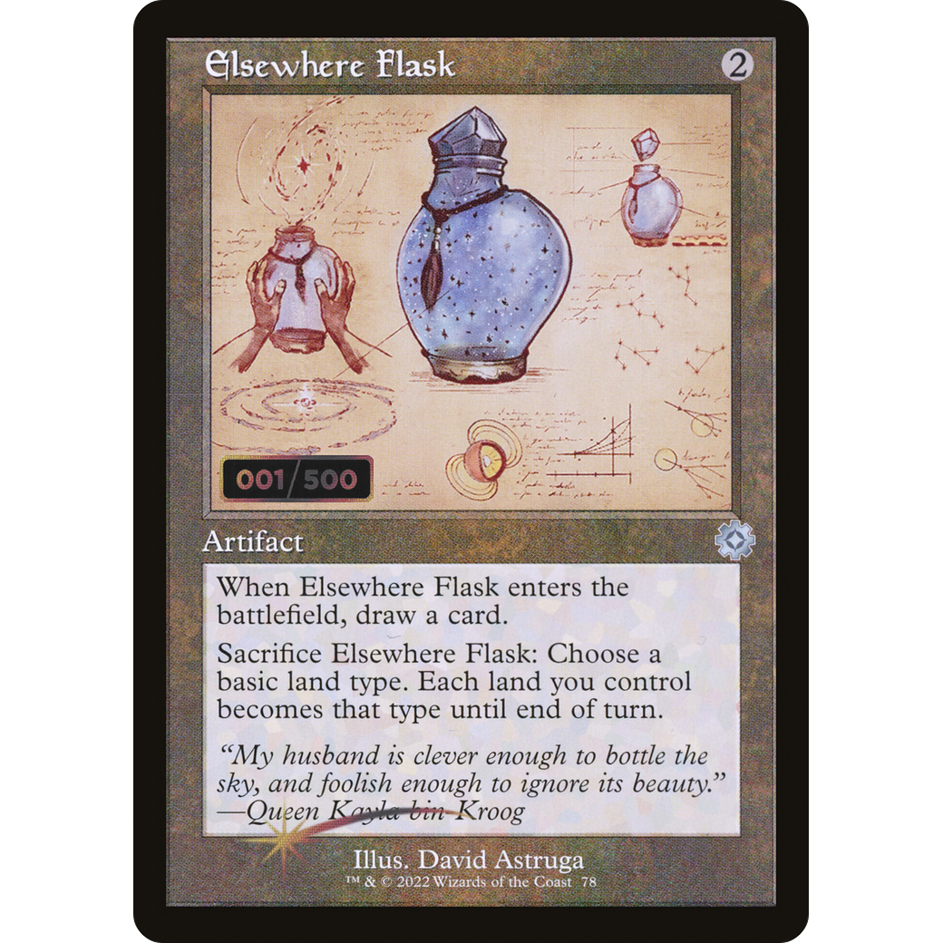 Elsewhere Flask (Schematic) (Serial Numbered) (BRR-078) - The Brothers' War Retro Artifacts Foil