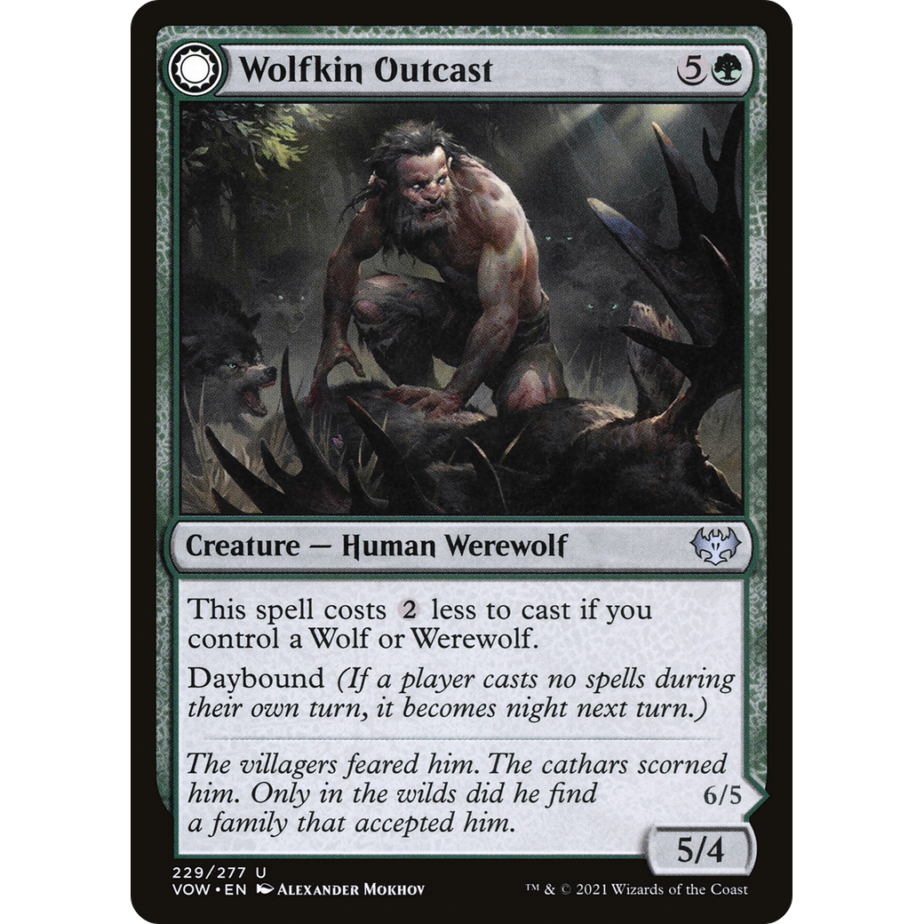 Wolfkin Outcast (VOW-229) - Innistrad: Crimson Vow: (Double Faced Transform) Foil