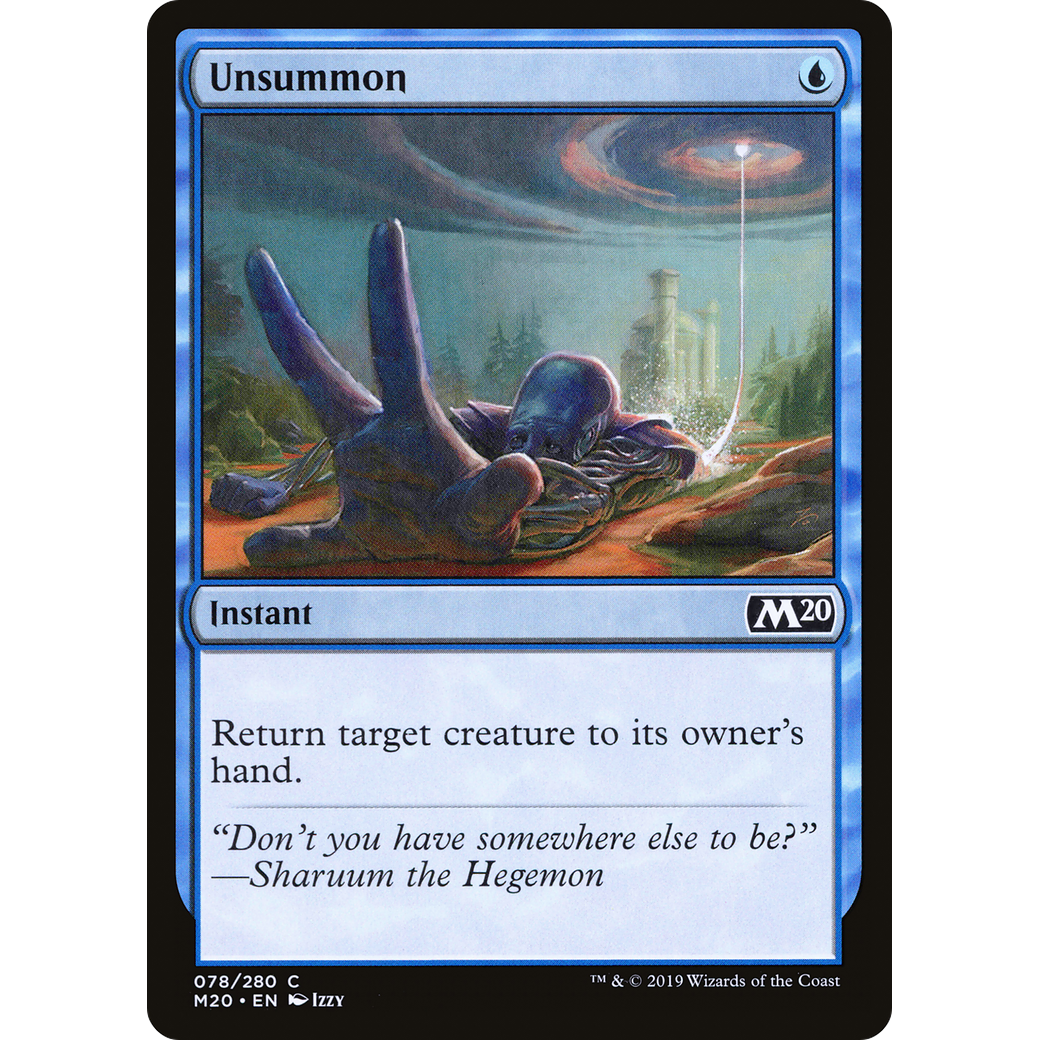 Unsummon (M20-078) - Core Set 2020 Foil