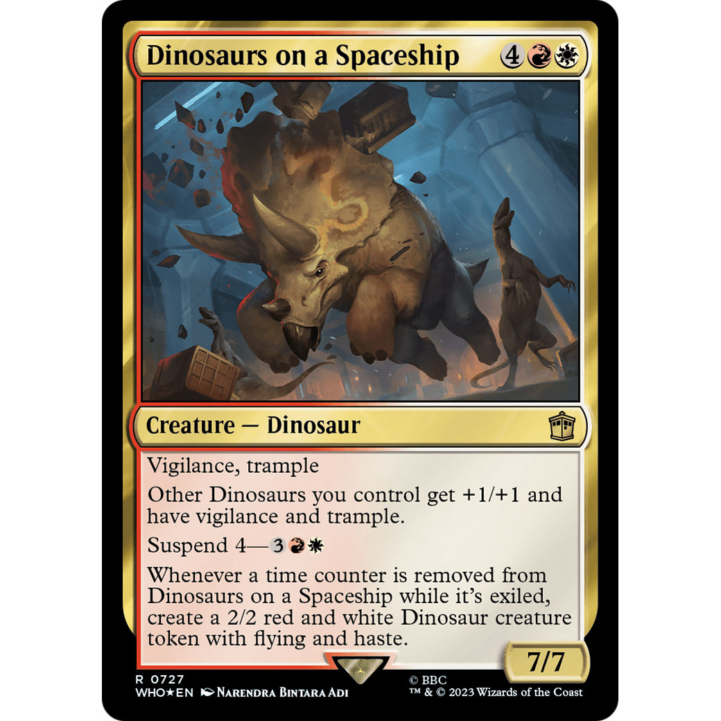 Dinosaurs on a Spaceship (Surge Foil) (WHO-727) - Doctor Who Foil