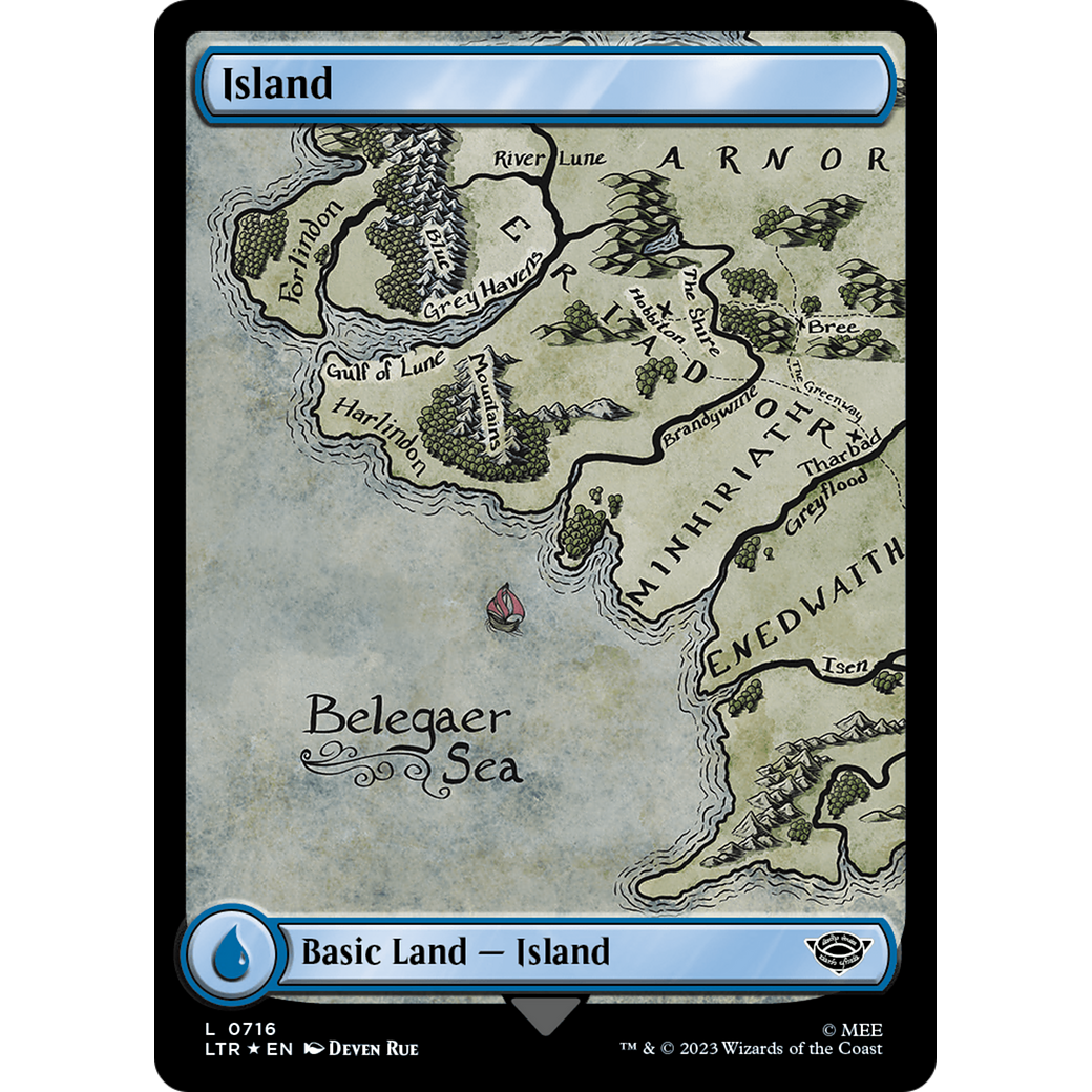 Island (LTR-716) - The Lord of the Rings: Tales of Middle-earth Foil