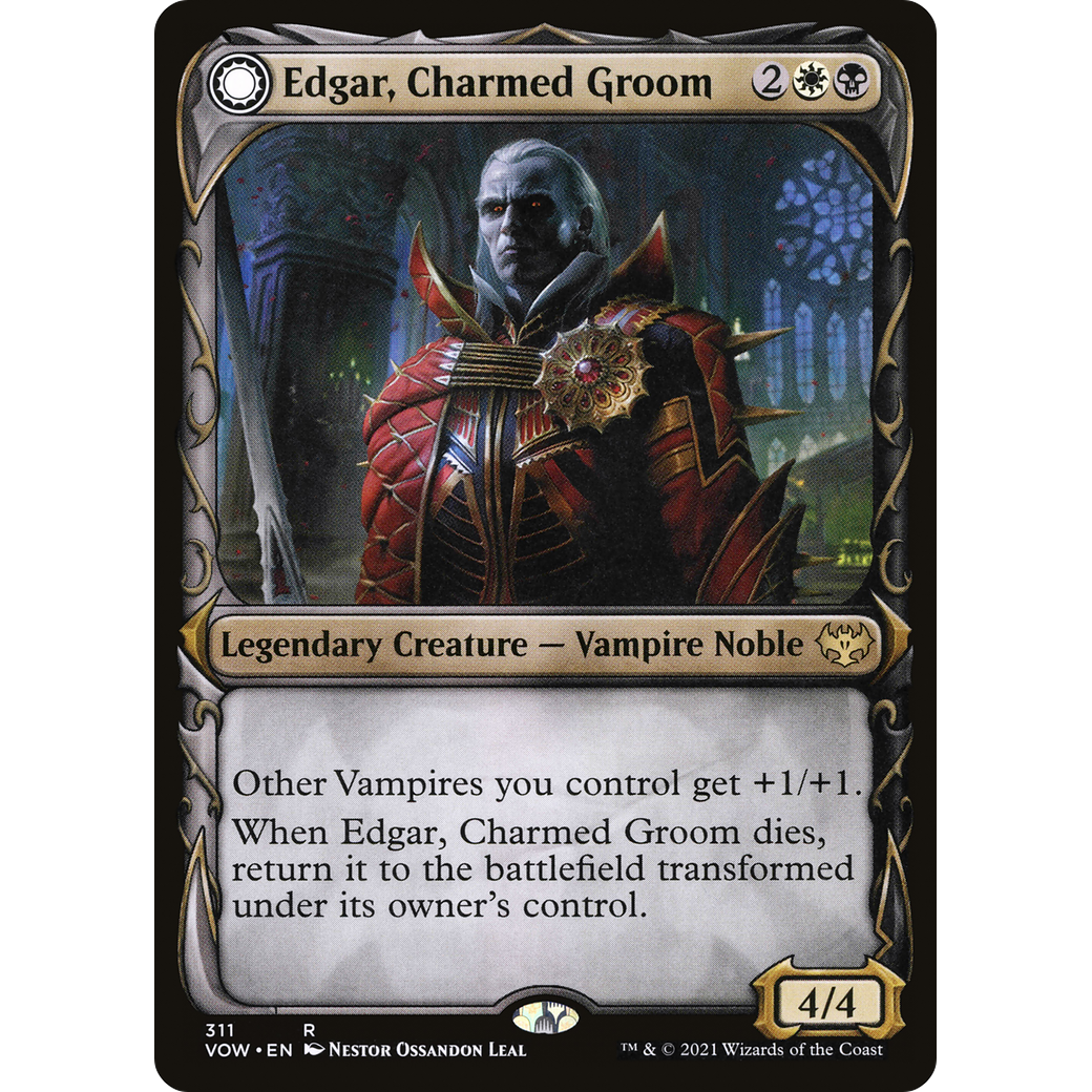 Edgar, Charmed Groom (Showcase) (VOW-311) - Innistrad: Crimson Vow: (Showcase, Double Faced Transform) Foil