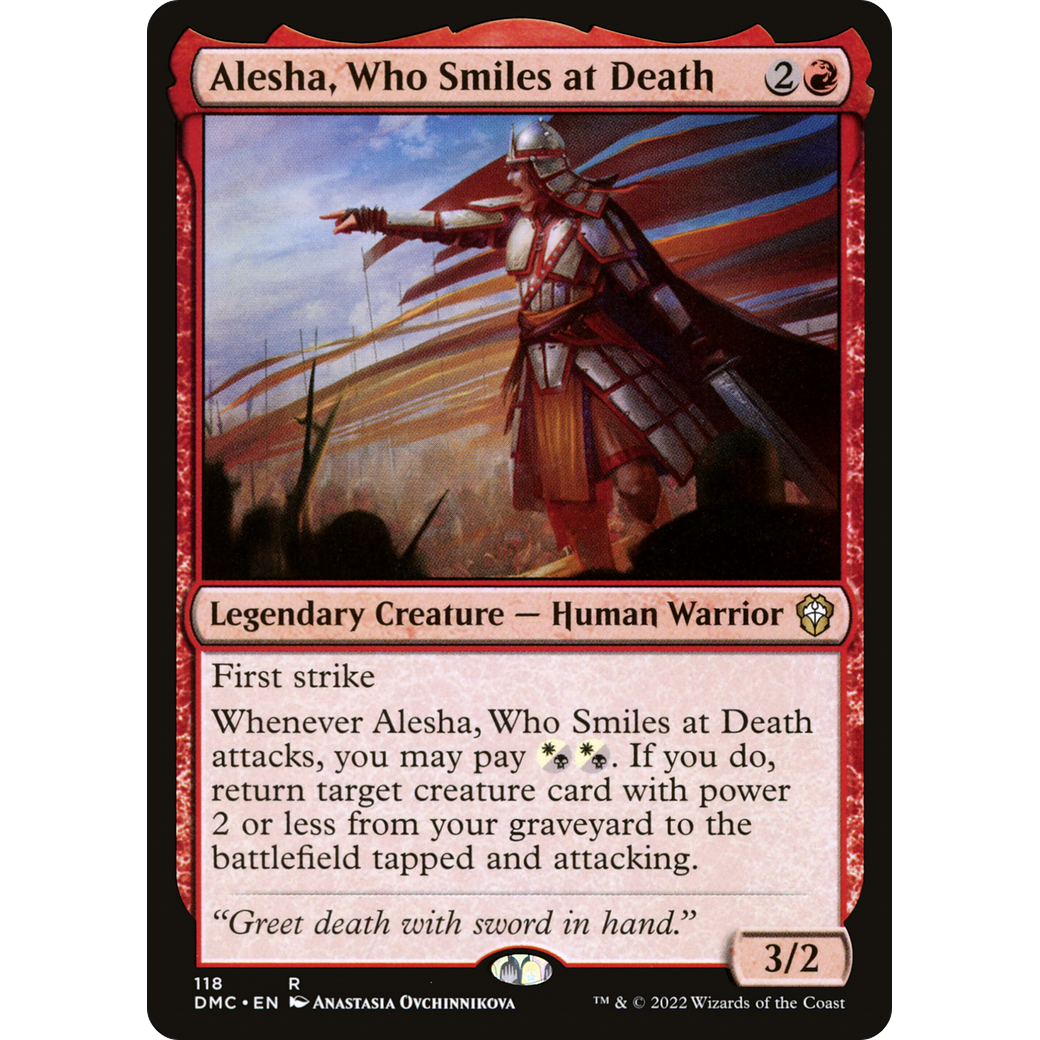 Alesha, Who Smiles at Death (DMC-118) - Dominaria United Commander