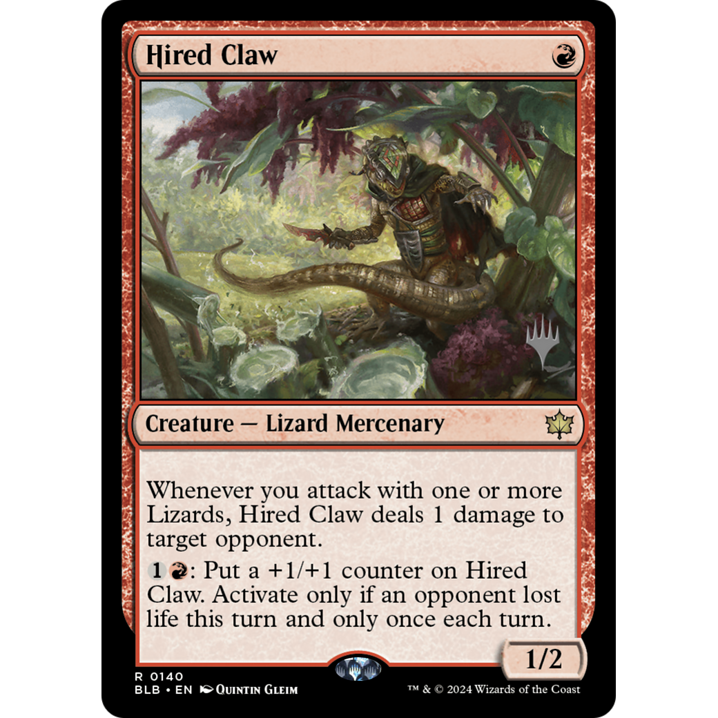 Hired Claw (PPBLB-140P) - Bloomburrow Promos