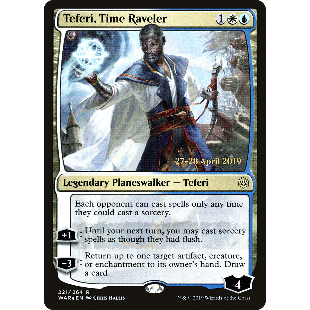 Teferi, Time Raveler (PRE-221) - War of the Spark Promos Foil