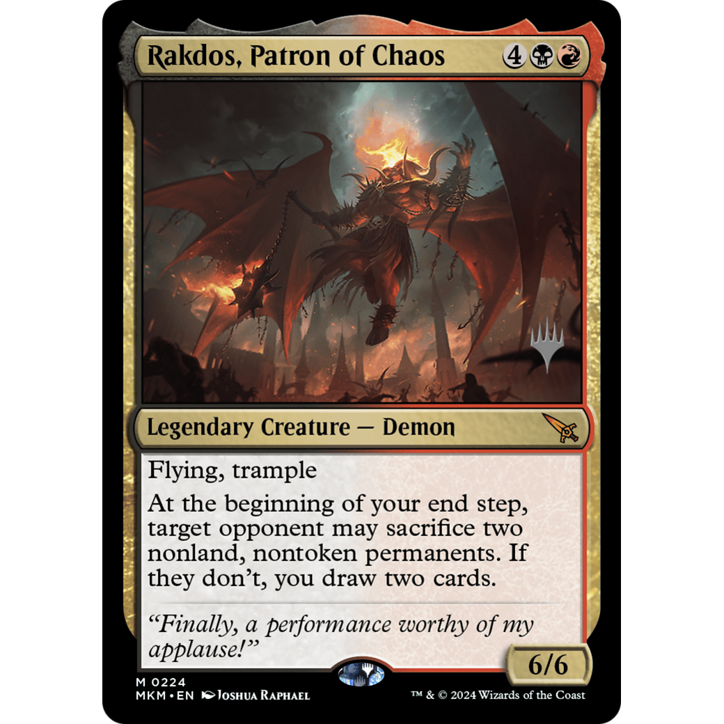 Rakdos, Patron of Chaos (PPMKM-224P) - Murders at Karlov Manor Promos