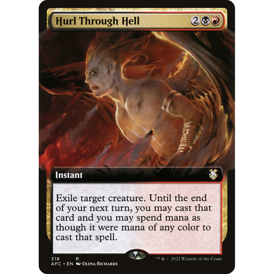 Hurl Through Hell (AFC-318) - Forgotten Realms Commander: (Extended Art)