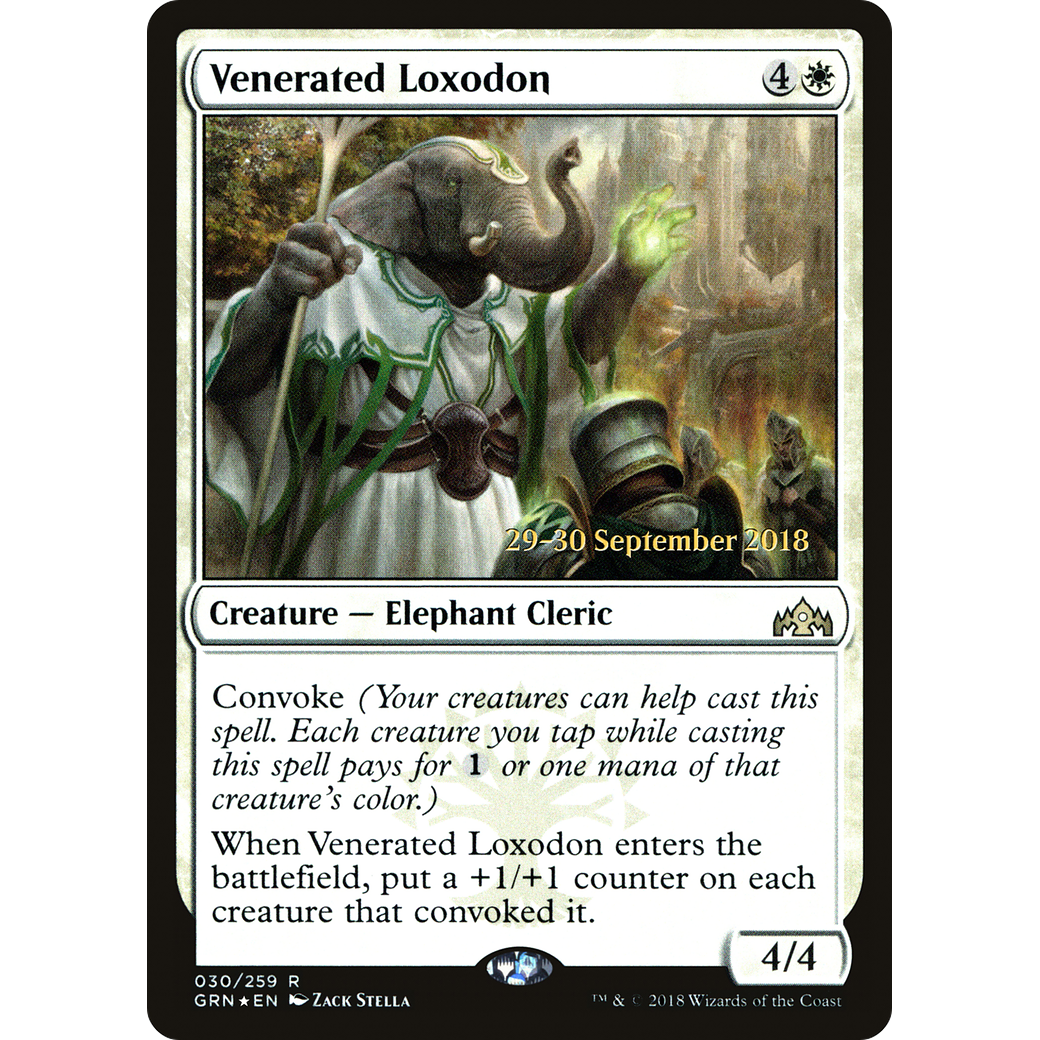 Venerated Loxodon (PRE-030) - Guilds of Ravnica Promos Foil