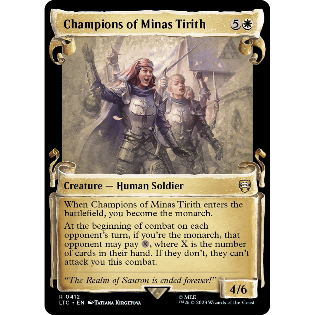 Champions of Minas Tirith (LTC-412) - Tales of Middle-earth Commander: (Showcase) Foil
