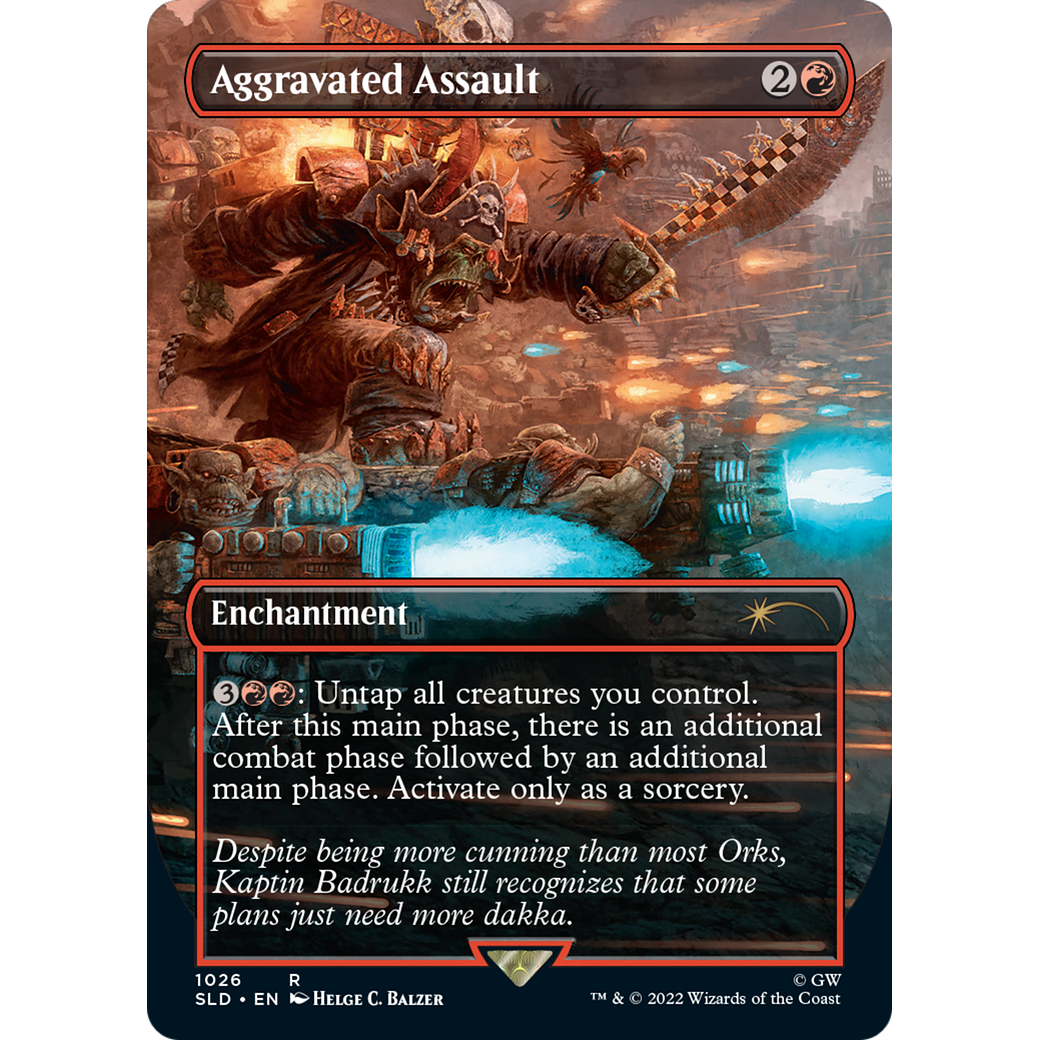 Aggravated Assault (Borderless) (SLD-1026) - Secret Lair Drop (Borderless)
