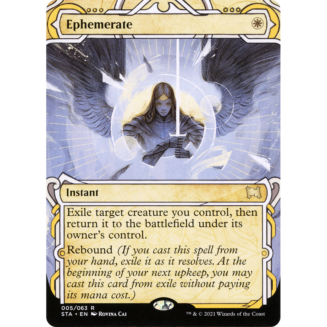 Ephemerate (STA-005) - Strixhaven Mystical Archive: (Showcase) (Borderless) Foil