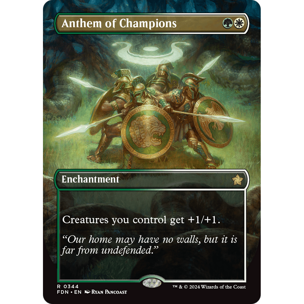 Anthem of Champions (FDN-344) - Foundations (Borderless) Foil