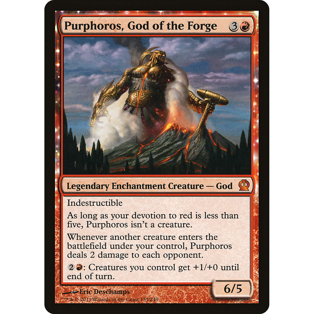 Purphoros, God of the Forge (THS-135) - Theros: (enchantment) Foil