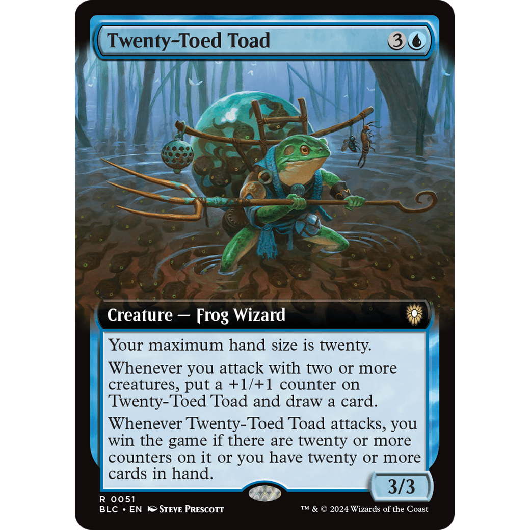 Twenty-Toed Toad (BLC-051) - Bloomburrow Commander: (Extended Art)