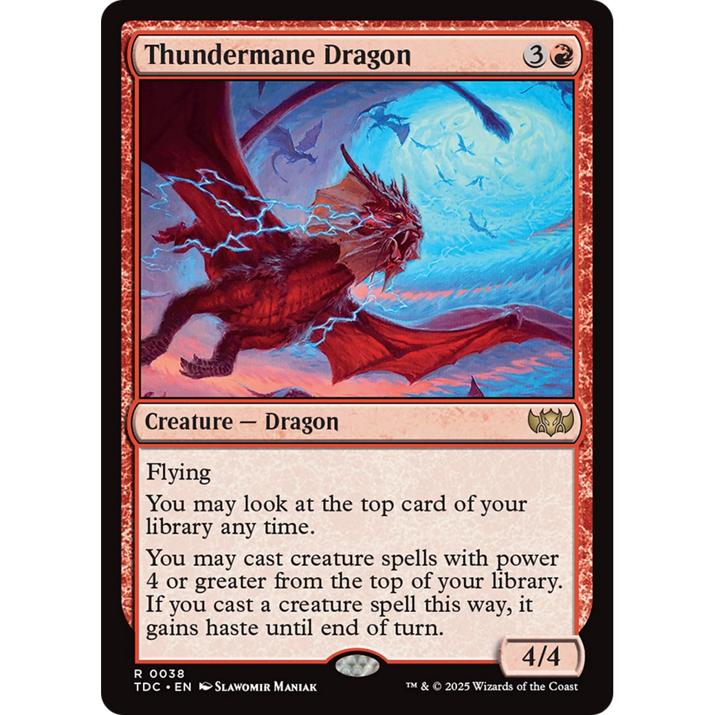 Thundermane Dragon (TDC-038) - Commander: Tarkir: Dragonstorm