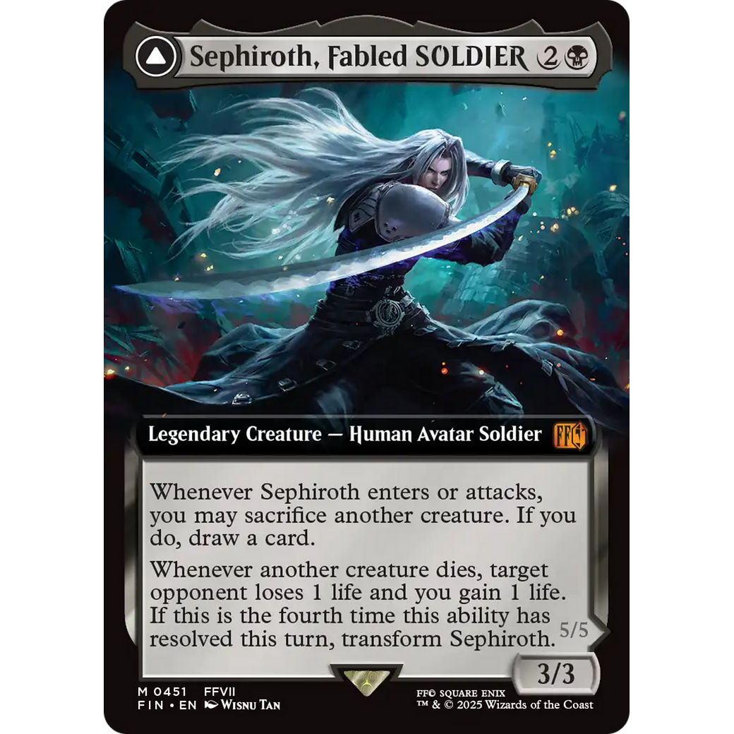 Sephiroth, Fabled SOLDIER // Sephiroth, One-Winged Angel (FIN-451) - FINAL FANTASY: (Extended Art)