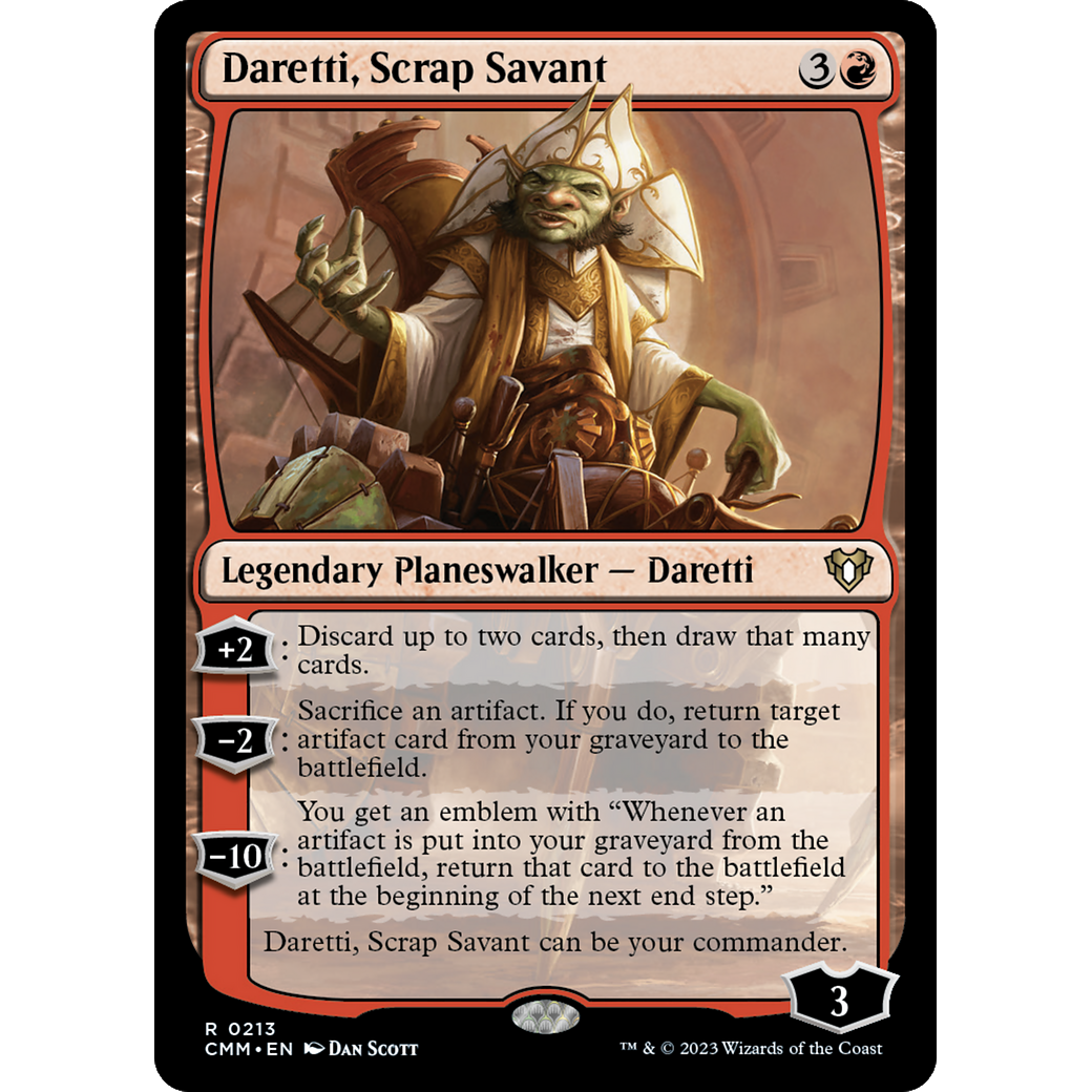 Daretti, Scrap Savant (CMM-213) - Commander Masters Foil
