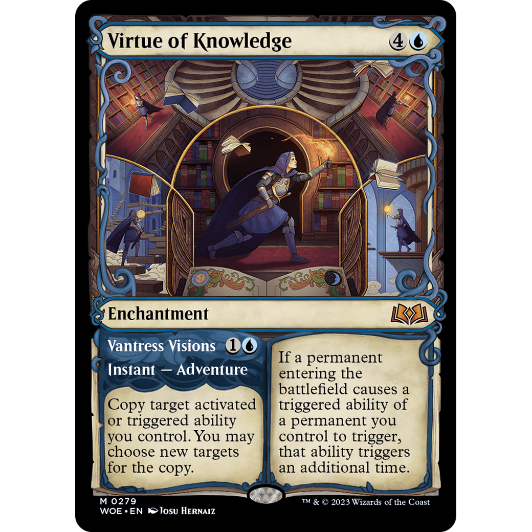 Virtue of Knowledge // Vantress Visions (WOE-279) - Wilds of Eldraine: (Showcase) Foil