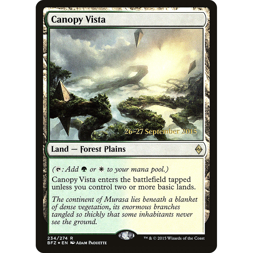 Canopy Vista (PRE-234) - Battle for Zendikar Promos Foil