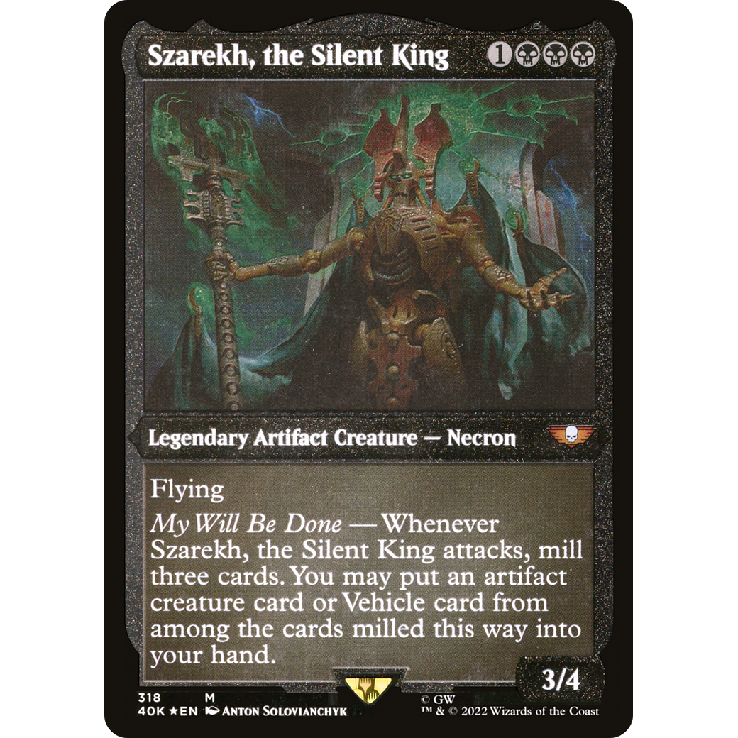 Szarekh, the Silent King (40K-318) - Warhammer 40,000 Commander Etched Foil