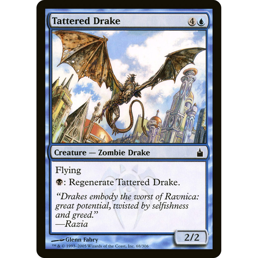 Tattered Drake (RAV-068) - Ravnica: City of Guilds Foil